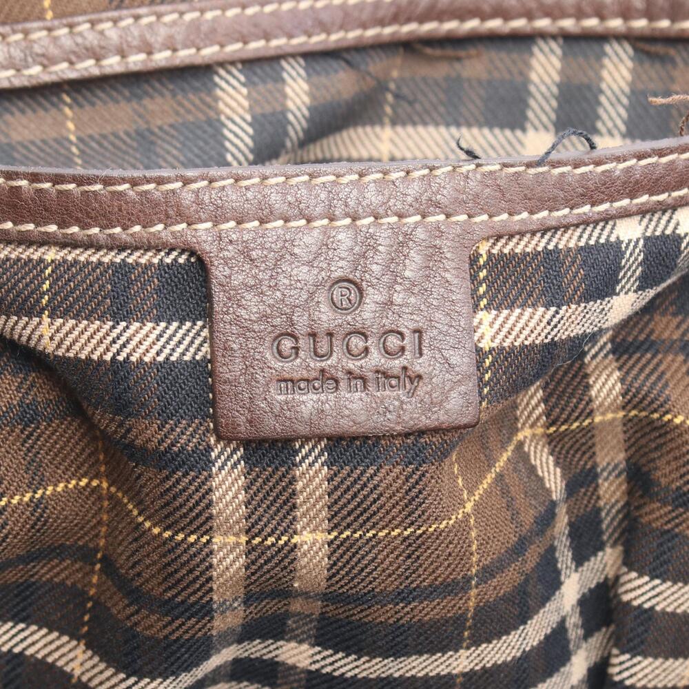 Gucci GG Canvas Tote Bag Leather Brown - Picture 4 of 5